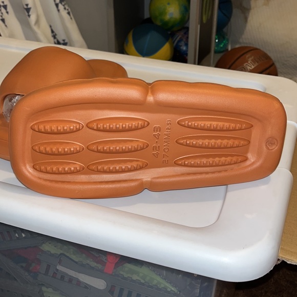 EVA Foam Cloud Puffed Slides size 9-10 Mens New Rust Orange - Picture 12 of 16